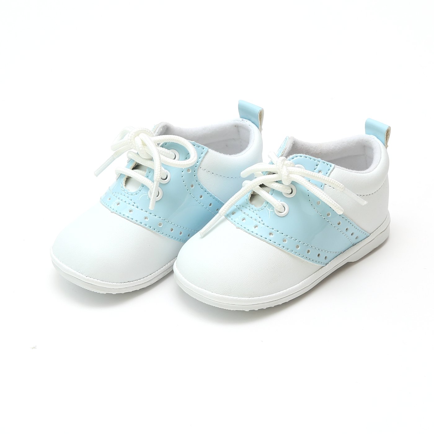 Austin Boy's Patent Saddle Oxford Shoe (Baby) - Sky Blue
